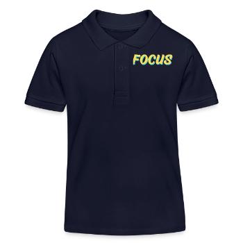 Large Focus - Polo enfant bio Stanley/Stella - bleu marine - Devant