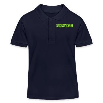 Aviron Slogan - Aviron - Rameur - Rameur - Polo enfant bio Stanley/Stella - bleu marine - Devant