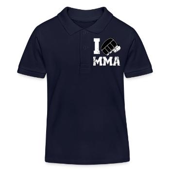 I LOVE MMA - Polo enfant bio Stanley/Stella - bleu marine - Devant