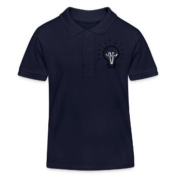 Ich habe eine neue Idee! - Kinder Organic Poloshirt Mini Sprinter von Stanley/Stella - Navy - Vorne