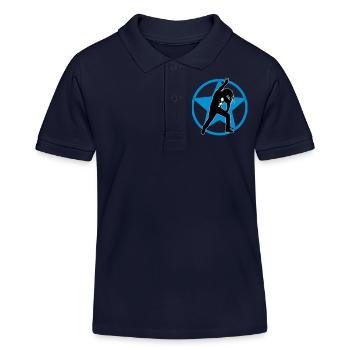 metal_fan_headbanger_112015_a_3c - Kinder Organic Poloshirt Mini Sprinter von Stanley/Stella - Navy - Vorne