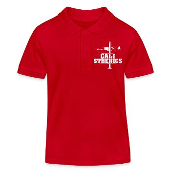 Calisthenics Frontlever Athlete Sport Training Logo - Polo enfant bio Stanley/Stella - rouge - Devant