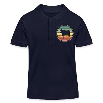 Vache Vaches - Polo enfant bio Stanley/Stella - bleu marine - Devant