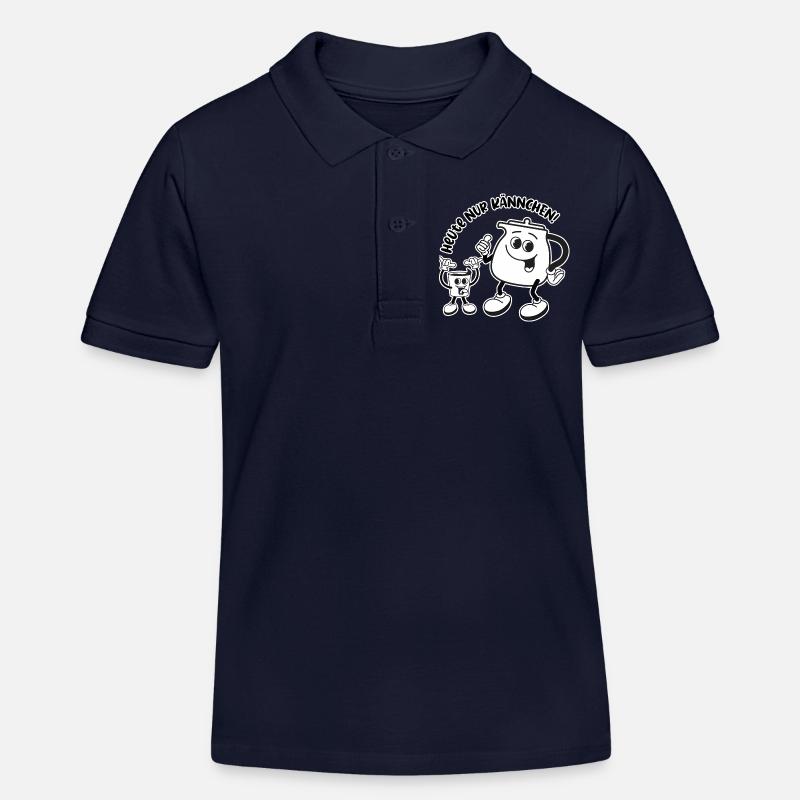 Heute nur Kännchen - Wird ein harter Tag! - Kinder Organic Poloshirt Mini Sprinter von Stanley/Stella - Navy