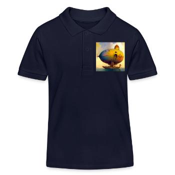 Schiff 02 - Kinder Organic Poloshirt Mini Sprinter von Stanley/Stella - Navy - Vorne