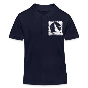 Segeln - Kinder Organic Poloshirt Mini Sprinter von Stanley/Stella - Navy - Vorne
