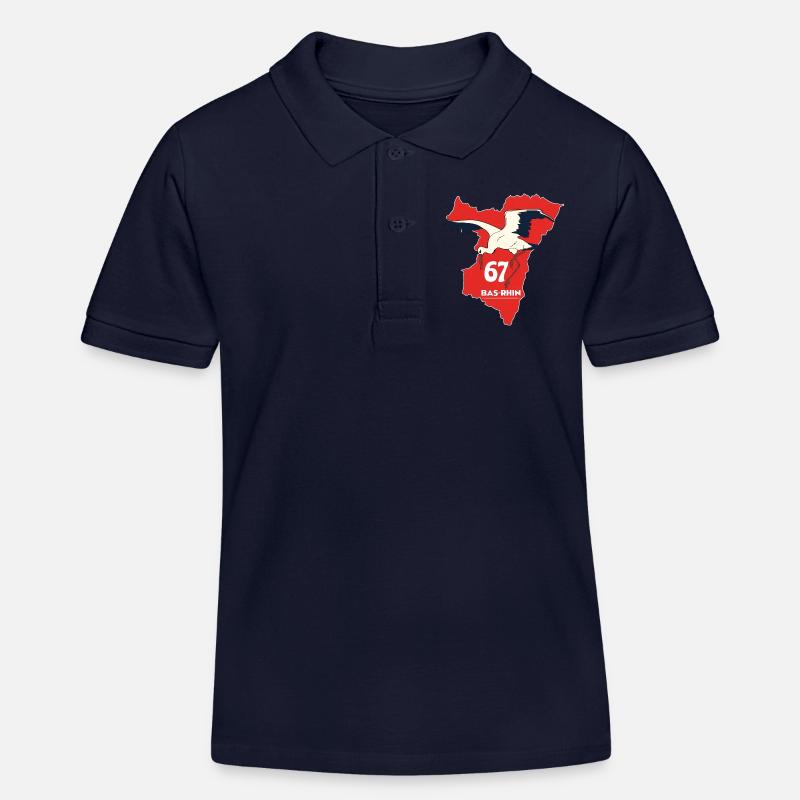 Bas-Rhin - Polo enfant bio Stanley/Stella - bleu marine