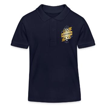 Un autre jour, un autre meurtre – Déclaration glamour - Polo enfant bio Stanley/Stella - bleu marine - Devant