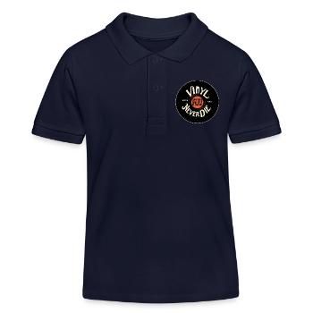 Vinyl Never Die - Kinder Organic Poloshirt Mini Sprinter von Stanley/Stella - Navy - Vorne