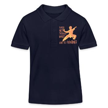 Surely Not Everybody Was Kung Fu Fighting Lustig - Kids Organic Polo Shirt by Stanley/Stella - navy - Front