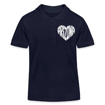 Faute de frappe de l’Arizona Heart - Polo enfant bio Stanley/Stella - bleu marine - Devant