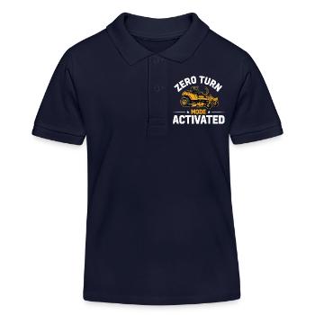 Rasenmähen Ist Meine Therapie Für Rasenmäher Fans - Kinder Organic Poloshirt Mini Sprinter von Stanley/Stella - Navy - Vorne