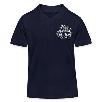 Sarcasme ici contre ma volonté, femmes drôles - Polo enfant bio Stanley/Stella - bleu marine - Devant