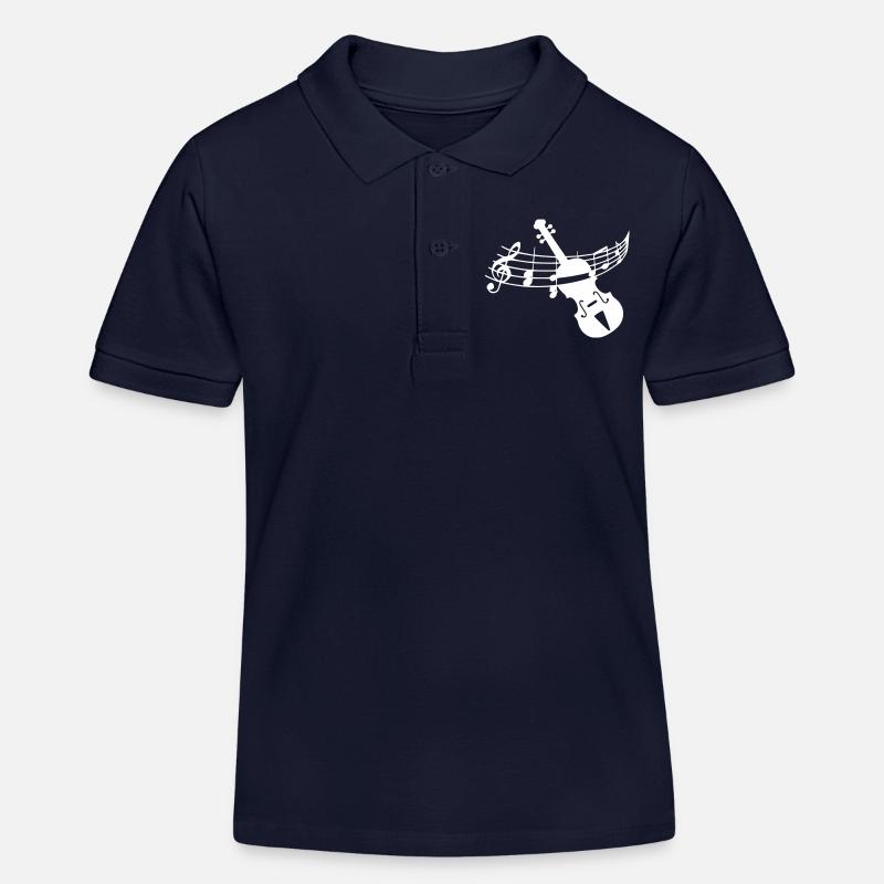 Violon violon - Polo enfant bio Stanley/Stella - bleu marine