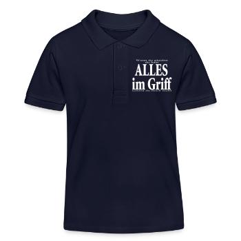 glaubst du - du hast alles im Griff - Kinder Organic Poloshirt Mini Sprinter von Stanley/Stella - Navy - Vorne