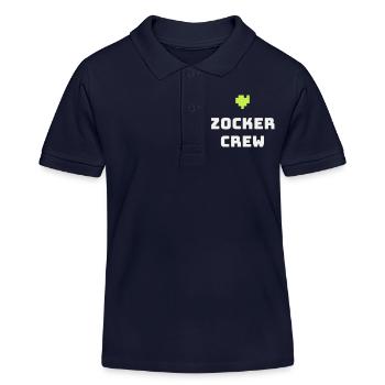 Gamer Crew Gaming Gamer Pixel Console Gift - Kids Organic Polo Shirt by Stanley/Stella - navy - Front