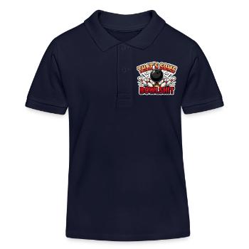 Das ist ein komisches Bowling-Wortspiel-Meme - Kinder Organic Poloshirt Mini Sprinter von Stanley/Stella - Navy - Vorne