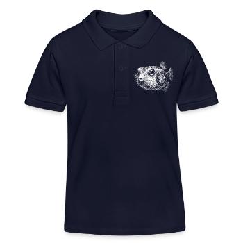 Kugelfisch - Kinder Organic Poloshirt Mini Sprinter von Stanley/Stella - Navy - Vorne