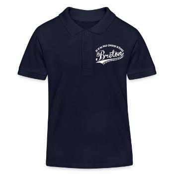 Breton chanceux - Polo enfant bio Stanley/Stella - bleu marine - Devant