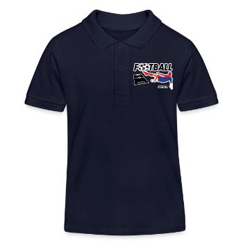 La fièvre du football Serbie - Polo enfant bio Stanley/Stella - bleu marine - Devant