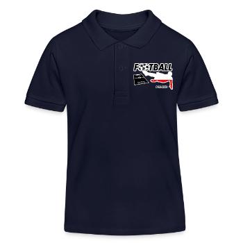 Fièvre du football Pologne - Polo enfant bio Stanley/Stella - bleu marine - Devant