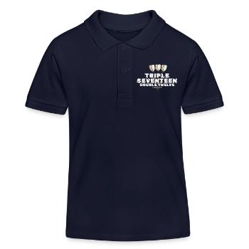 Jahrgang 1975 Darts Checkout - Kinder Organic Poloshirt Mini Sprinter von Stanley/Stella - Navy - Vorne