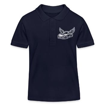 Sportwagen Symbol Auto Tuning - Kinder Organic Poloshirt Mini Sprinter von Stanley/Stella - Navy - Vorne
