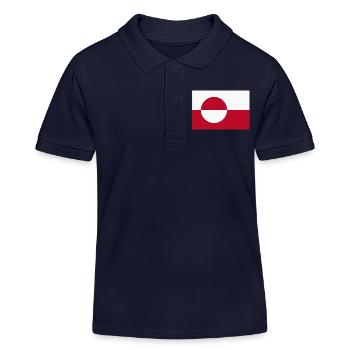 Grönländische Flagge – grönländische Flagge - Kinder Organic Poloshirt Mini Sprinter von Stanley/Stella - Navy - Vorne