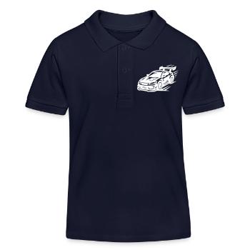 Auto Sportwagen Symbol Turbo - Kinder Organic Poloshirt Mini Sprinter von Stanley/Stella - Navy - Vorne