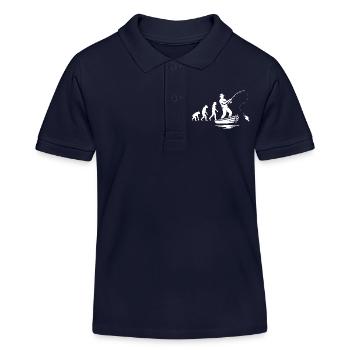 Entwicklung des Fischers - Kinder Organic Poloshirt Mini Sprinter von Stanley/Stella - Navy - Vorne