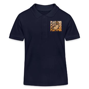 Platypus Outback Schnabeltier Australien - Kinder Organic Poloshirt Mini Sprinter von Stanley/Stella - Navy - Vorne