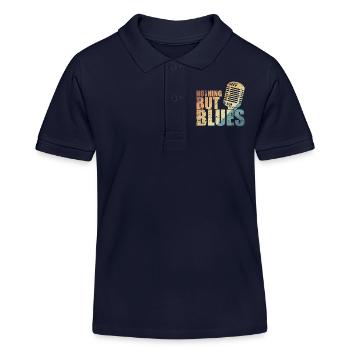 Rien que de la trompette de musique blues - Polo enfant bio Stanley/Stella - bleu marine - Devant