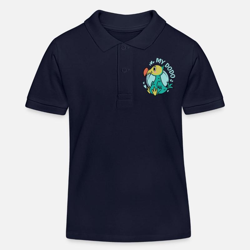 Mon oiseau Dodo de l’île Maurice - Polo enfant bio Stanley/Stella - bleu marine