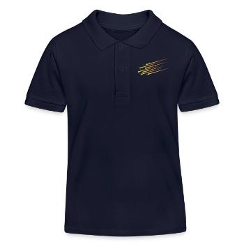 Sternschnuppen Schweif Weltraum - Kinder Organic Poloshirt Mini Sprinter von Stanley/Stella - Navy - Vorne
