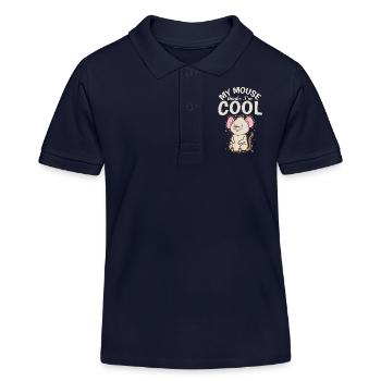Ma souris pense que je suis cool Fromage pour rongeurs - Polo enfant bio Stanley/Stella - bleu marine - Devant