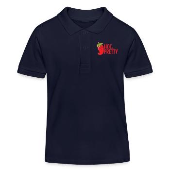 Assaisonnement piquant et joli au piment - Polo enfant bio Stanley/Stella - bleu marine - Devant