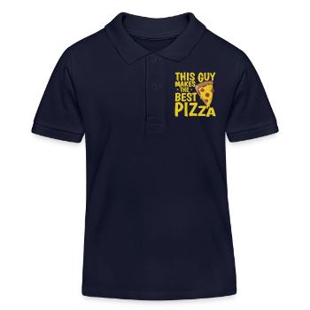 Ce gars fait la meilleure pizza - Polo enfant bio Stanley/Stella - bleu marine - Devant