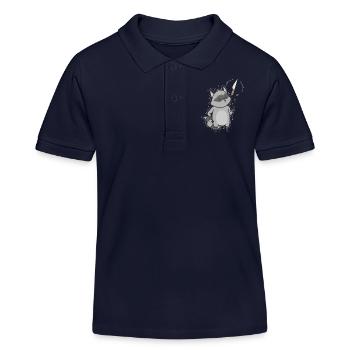 Wäschbar mit Messer Allesfresser - Kinder Organic Poloshirt Mini Sprinter von Stanley/Stella - Navy - Vorne