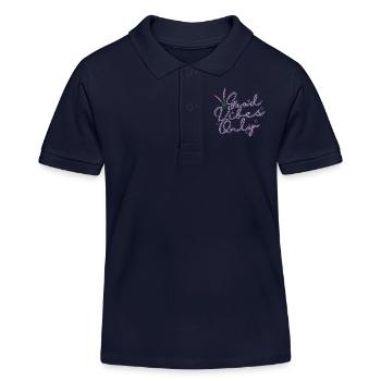Vibes only Lavendel Garten Duft Pflanze - Kinder Organic Poloshirt Mini Sprinter von Stanley/Stella - Navy - Vorne