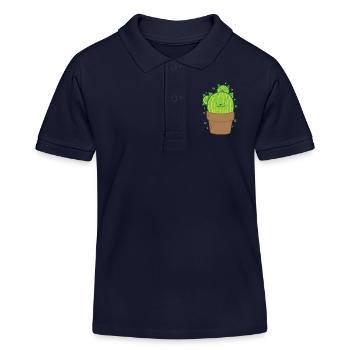 Katzenkaktus im Topf Pflanze - Kinder Organic Poloshirt Mini Sprinter von Stanley/Stella - Navy - Vorne