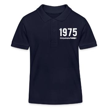 1975 Anniversaire 1975 Retro 1975 - Polo enfant bio Stanley/Stella - bleu marine - Devant