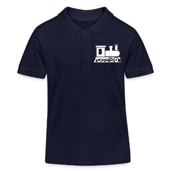 Train Train Travel Travel Holiday Gift - Kids Organic Polo Shirt by Stanley/Stella - navy - Front