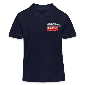 Je suis du gouvernement - Polo enfant bio Stanley/Stella - bleu marine - Devant