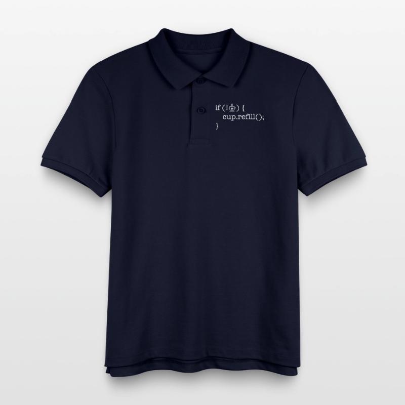 Coffee code lover software developer programmer Kids Organic Polo Shirt by Stanley/Stella