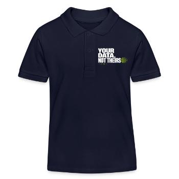 Deine Daten, nicht ihre - Kinder Organic Poloshirt Mini Sprinter von Stanley/Stella - Navy - Vorne