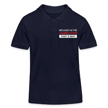 Because I'm the gamemaster Rollenspiel RPG - Kinder Organic Poloshirt Mini Sprinter von Stanley/Stella - Navy - Vorne