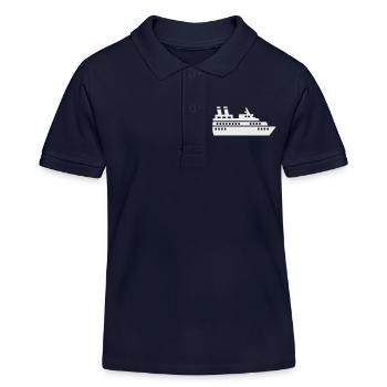 Navire de croisière Silhouette de croisière - Polo enfant bio Stanley/Stella - bleu marine - Devant