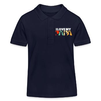 J’adore le design de mon Papa Pilot Aviation Captain - Polo enfant bio Stanley/Stella - bleu marine - Devant