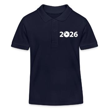 Musik DJ Vinyl Schallplatte Party 2026 - Kinder Organic Poloshirt Mini Sprinter von Stanley/Stella - Navy - Vorne