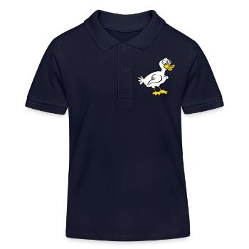 Doofe Ente - Kinder Organic Poloshirt Mini Sprinter von Stanley/Stella - Navy - Vorne